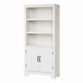 Libreria con Ante in MDF Bianco 80x30x180 cm