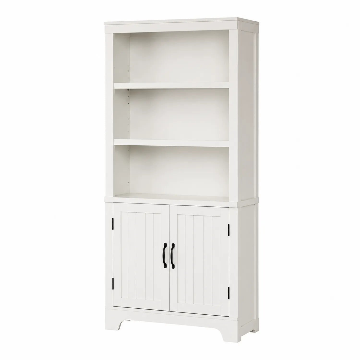 Libreria con Ante in MDF Bianco 80x30x180 cm
