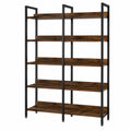 Scaffale in Legno e Metallo Nero 180x120x30 cm